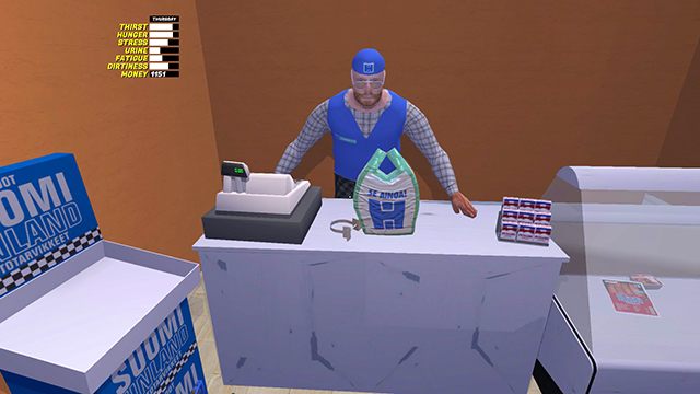 Po zakupach kliknij na kasę. Towary pojawią się zapakowane w reklamówkę lub luzem w przypadku większych rzeczy. Pozostaje zabrać je do swojego środka transportu. - Wyprawa do sklepu w My Summer Car - My Summer Car - poradnik do gry