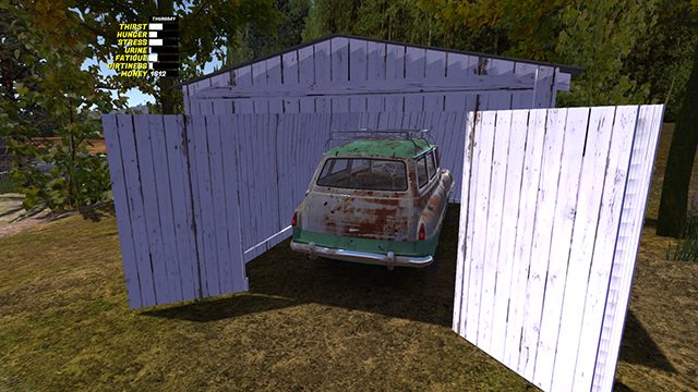 Kucnij z tyłu auta i podepnij linkę holowniczą TOWING HOOK - Samochód Ruscko | Pojazdy w My Summer Car - My Summer Car - poradnik do gry