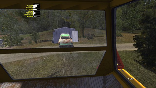 Następnie odepnij linkę holowniczą, wróć do traktora i nawróć nim tak, by ustawić się widelcem przed tylną szybą Ruscko - Samochód Ruscko | Pojazdy w My Summer Car - My Summer Car - poradnik do gry