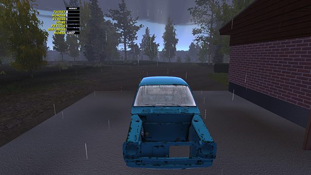Na początku gry niestety zobaczysz jedynie coś takiego. - Samochód Satsuma | Pojazdy w My Summer Car - My Summer Car - poradnik do gry