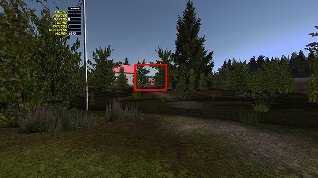 Patrząc z tarasu, kieruj się w stronę budynków gospodarstwa swojego wujka. - Traktor Kekmet | Pojazdy w My Summer Car - My Summer Car - poradnik do gry