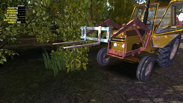 Tak będzie wygodniej prowadzić. Widelec przyda się do podnoszenia wraków. - Traktor Kekmet | Pojazdy w My Summer Car - My Summer Car - poradnik do gry