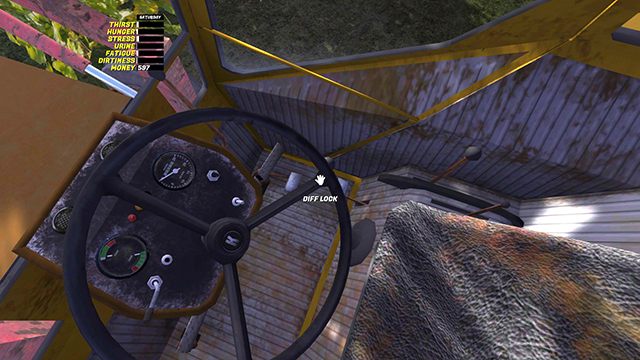 Diff lock może pomóc wydostać się z trudnych sytuacji w terenie. - Traktor Kekmet | Pojazdy w My Summer Car - My Summer Car - poradnik do gry