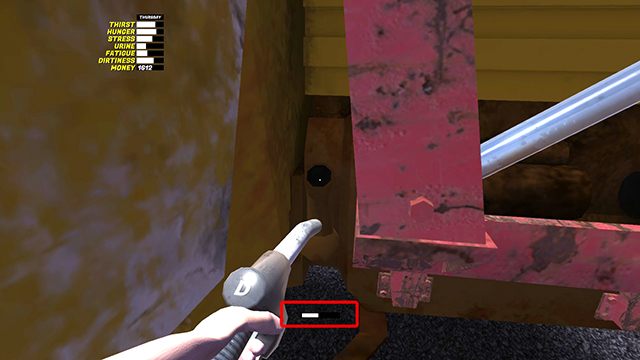 Zbliż pistolet do wlewu i kliknij, by napełnić bak. - Traktor Kekmet | Pojazdy w My Summer Car - My Summer Car - poradnik do gry