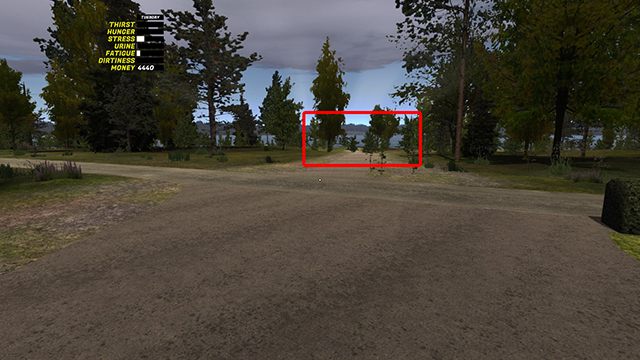 Kiedy staniesz przed domem i spojrzysz w stronę jeziora, przystań z łódką jest na końcu ścieżki. - Łódka | Pojazdy w My Summer Car - My Summer Car - poradnik do gry