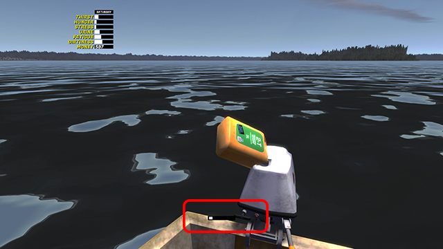 Obróć baniak i przechyl go nad bakiem, by pojawił się biały pasek postępu tankowania. - Łódka | Pojazdy w My Summer Car - My Summer Car - poradnik do gry