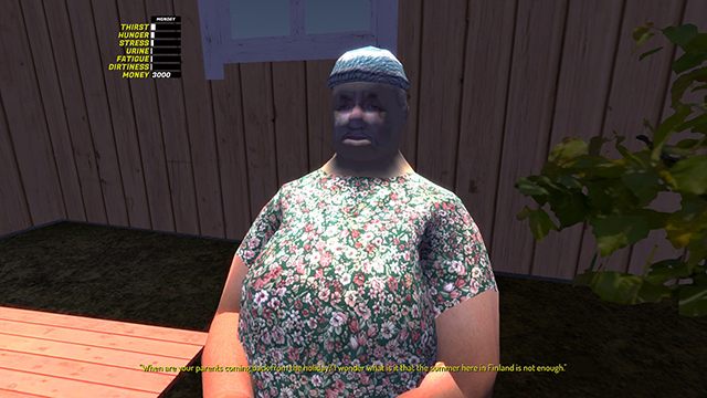 Babcia Sirkka mieszka w swoim domu, w pewnej odległości od gospodarstwa gracza i wujka - Wizyta u babci w My Summer Car - My Summer Car - poradnik do gry