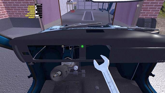 Połącz leżący luzem zegarek CLOCK GAUGE z panelem liczników DASHBOARD METERS - Montaż akumulatora i elektryki w samochodzie Satsuma w My Summer Car - My Summer Car - poradnik do gry