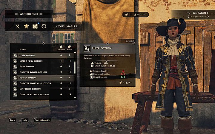 Możesz zwiększać skuteczność skradania się dzięki miksturom Haze Potion - GreedFall: Eksploracja i skradanie się - GreedFall - poradnik do gry