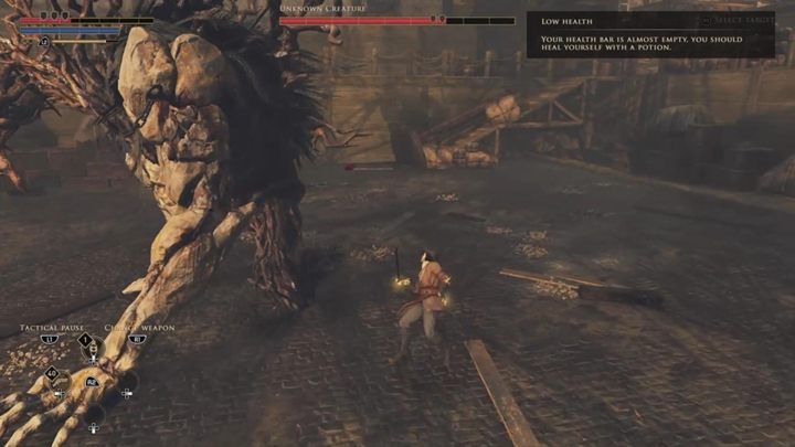 Cierpliwie okrążaj wroga, rób uniki i chlastaj go mieczem - GreedFall: Wielka Wyprawa - solucja, opis przejścia - GreedFall - poradnik do gry