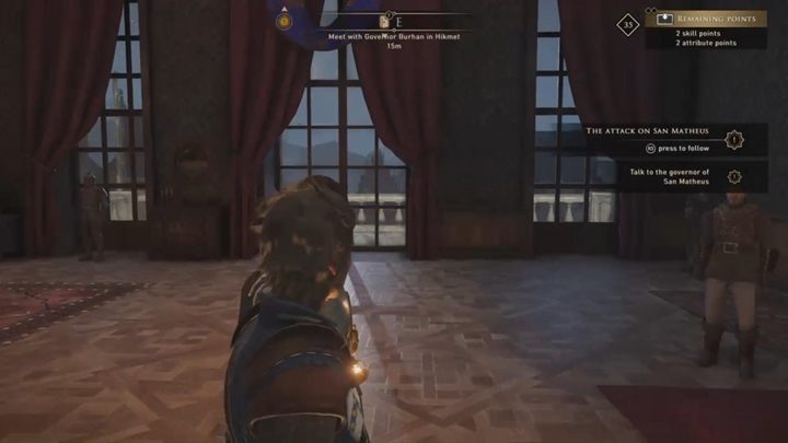 W trakcie rozmowy z Constantinem dowiesz się, że San Matheus i Hikmet potrzebują pomocy - GreedFall: Twarzą w Twarz z Bogiem - solucja, opis przejścia - GreedFall - poradnik do gry