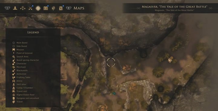 Magasvar - udaj się z powyższego obrazka i podejdź do skał - GreedFall: Śladami Profesora Serafeddina - solucja, opis przejścia - GreedFall - poradnik do gry