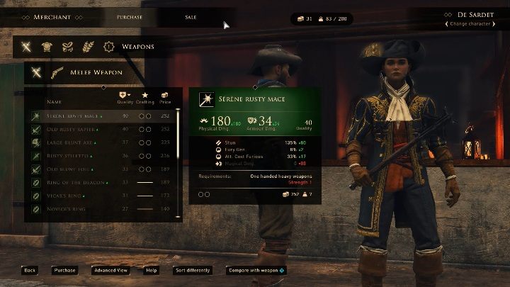 Każda broń ma swoje własne uszkodzenie pancerza - GreedFall: Walka - GreedFall - poradnik do gry