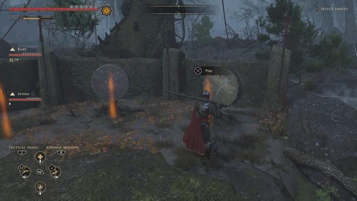 Uderz kolejno, licząc od lewej: w trzeci bęben, pierwszy i drugi - GreedFall: Twarzą w twarz z demonem - solucja, opis przejścia - GreedFall - poradnik do gry