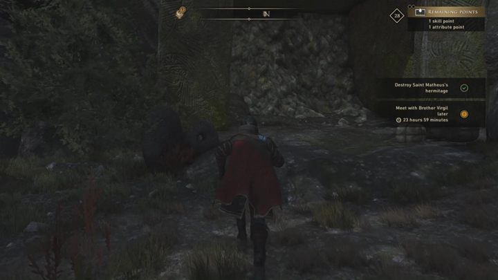 Oddanie tablic Virgilowi - Porozmawiaj z bratem Virgilem (jeśli wcześniej stanąłeś za Eugenią, odnajdziesz go w Tir Dob) - GreedFall: Święty i Dziki - solucja, opis przejścia - GreedFall - poradnik do gry