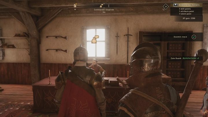 W nagrodę, zakończysz zadanie - otrzymasz 2200 XP i +2 reputacji z Strażnikami Denara - GreedFall: Twarz Egona - solucja, opis przejścia - GreedFall - poradnik do gry