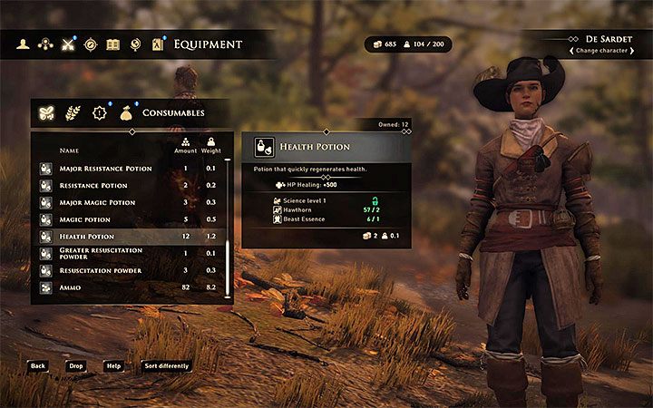 Domyślną metodą leczenia bohatera jest korzystanie z fiolek zdrowia (Health Potion) - GreedFall: Rany - jak leczyć? - GreedFall - poradnik do gry