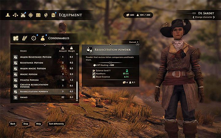 Innym przydatnym środkiem leczniczym jest proszek reanimacji (Resuscitation Powder) - GreedFall: Rany - jak leczyć? - GreedFall - poradnik do gry