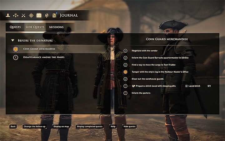 Quest Towar Strażników Denara automatycznie otrzymasz w trakcie zaliczania prologu gry w mieście Serene - GreedFall: Zatruty drink w prologu gry - jak przygotować? - GreedFall - poradnik do gry