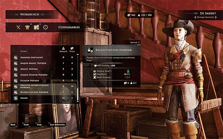 Tak samo jak w przypadku rzemiosła alchemią możesz zajmować się po dotarciu do dowolnego stołu rzemieślniczego (Workbench) - GreedFall: Rzemiosło i alchemia - GreedFall - poradnik do gry