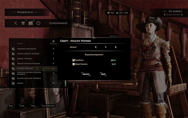 Nie wybieraj nigdy losowo mikstur, zwłaszcza że wiele z nich ma wspólne składniki i można łatwo je wszystkie zużyć - GreedFall: Rzemiosło i alchemia - GreedFall - poradnik do gry