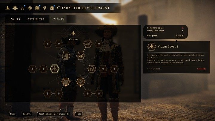 Najważniejszym talentem jaki masz rozwijać, aby stworzyć bojowego Maga, jest wigor - GreedFall: Najlepsze buildy - Bojowy mag - GreedFall - poradnik do gry