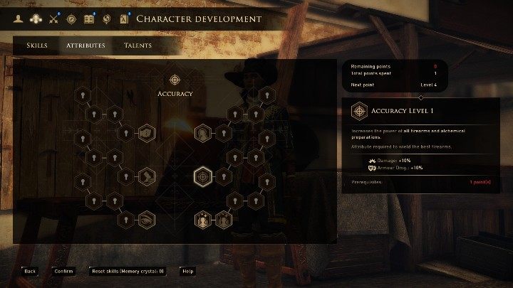 Celność to najważniejszy atrybut dla mistrza eliksirów - GreedFall: Najlepsze buildy - Mistrz eliksirów - GreedFall - poradnik do gry
