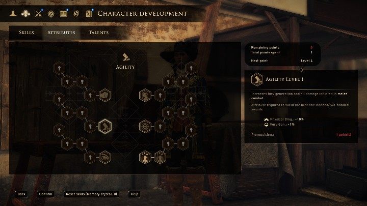 Kolejnym ważnym atrybutem jest zręczność - GreedFall: Najlepsze buildy - Wojowniczy technik - GreedFall - poradnik do gry