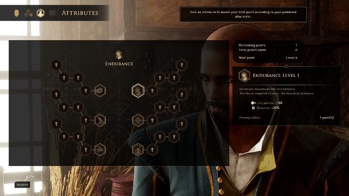 Wytrzymałość to najważniejszy atrybut dla tego buildu - GreedFall: Najlepsze buildy - Strzelec wyborowy - GreedFall - poradnik do gry