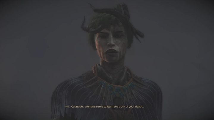 Udaj się we wskazane miejsce, podnieś rytualną broń Catasacha i pobierz próbkę padlinożernego stworzenia z miejsca ataku - GreedFall: Głos nieboszczyka - solucja, opis przejścia - GreedFall - poradnik do gry