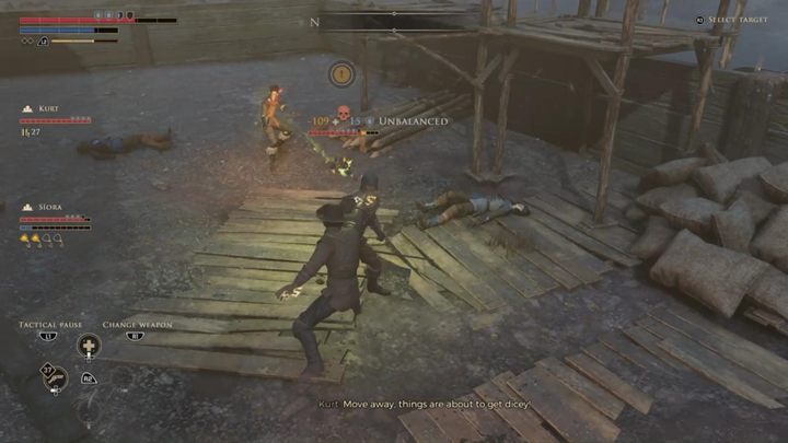 Po pewnym czasie czeka cię walka ze śledzoną postacią - GreedFall: Człowiek ze srebrną monetą - solucja, opis przejścia - GreedFall - poradnik do gry