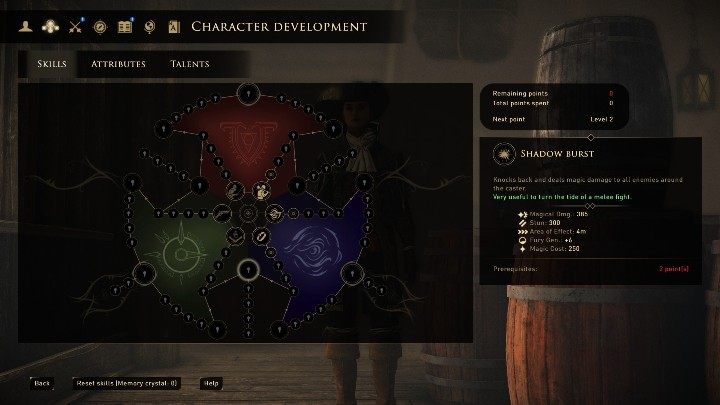 To drzewko umiejętności odblokujesz dopiero po zdobyciu - Oszczędna alchemia i Lekkie pociski - GreedFall: Drzewko umiejętności - GreedFall - poradnik do gry