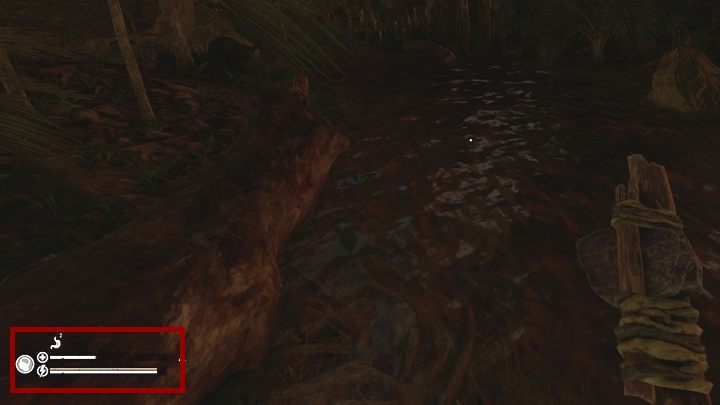 W lewym dolnym rogu ekranu znajdziesz informacje odnośnie stanu swojej postaci - Green Hell: Porady na start - Green Hell - poradnik do gry