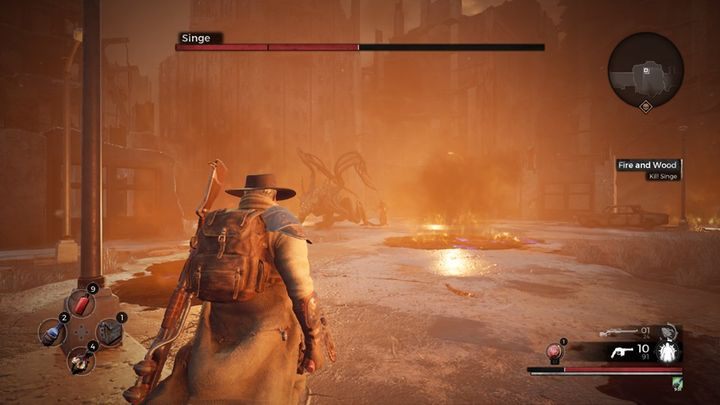 Do walki z tym bossem będzie potrzebne wcześniejsze przygotowanie zapasów w postaci Hydro Coolantów (natychmiastowe wyleczenie ze statusu fire) oraz Ammo Boxów, możesz zaopatrzyć się w nie u czarnoskórego handlarza o imieniu Reggie w Ward 13 - Remnant From the Ashes: Singe - boss, jak pokonać? - Remnant From the Ashes - poradnik do gry