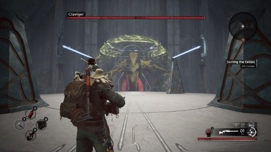 Do tej walki dobrze będzie zaopatrzyć się w kilka Ammo Boxów, gdyż walka z Clavigerem może trochę potrwać - Remnant From the Ashes: Claviger - boss, jak pokonać? - Remnant From the Ashes - poradnik do gry