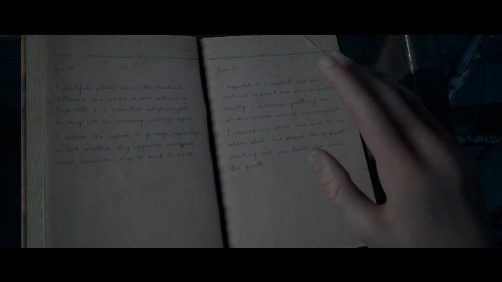 Dziennik znajdziesz na małym stoliku na rusztowaniu - Sekrety w The Dark Pictures Man of Medan - The Dark Pictures Man of Medan - poradnik do gry