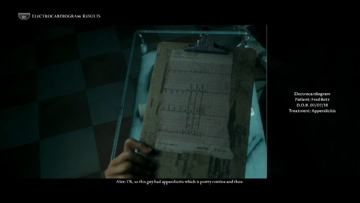 Ten wyniki znajdziesz na sali operacyjnej, zaraz obok trupa - Sekrety w The Dark Pictures Man of Medan - The Dark Pictures Man of Medan - poradnik do gry