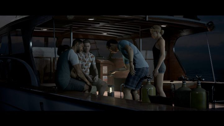 Gdy wszyscy zbiorą się przy ognisku rozpocznie się historia o duchach - Ghost story | Solucja The Dark Pictures Man of Medan - The Dark Pictures Man of Medan - poradnik do gry