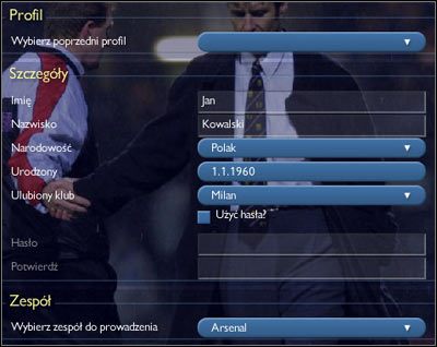 Opcje są standardowe, więc pominę ich opis - Nowa gra | Informacje ogólne | Championship Manager 4 - Championship Manager 4 - poradnik do gry