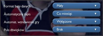 Rozmiar bazy danych (Format bazy danych) to opcja dzięki której mamy możliwość ustawienia ilości elementów w trakcie gry - Ekran: Ustawienia gry i Opcje gry | Informacje ogólne | Championship Manager 4 - Championship Manager 4 - poradnik do gry