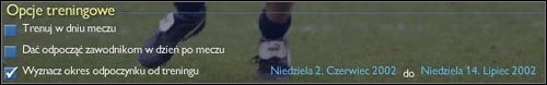 Trenuj w dniu meczu - nie polecam tego, gdyż strasznie osłabia zawodników - Trening (Training) cz.1 | Gra w CM | Championship Manager 4 - Championship Manager 4 - poradnik do gry