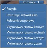 Pozycje - ta opcja pozwala nam zobaczyć ustawienia naszych zawodników na boisku - Taktyka (Tactics) | Gra w CM | Championship Manager 4 - Championship Manager 4 - poradnik do gry