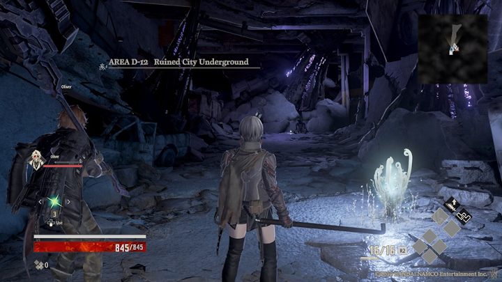 Na samym początku podejdź do Mistle (checkpoint), które znajduje się po prawej strony - Ruined City Underground cz.1 | Solucja Code Vein - Code Vein - poradnik do gry