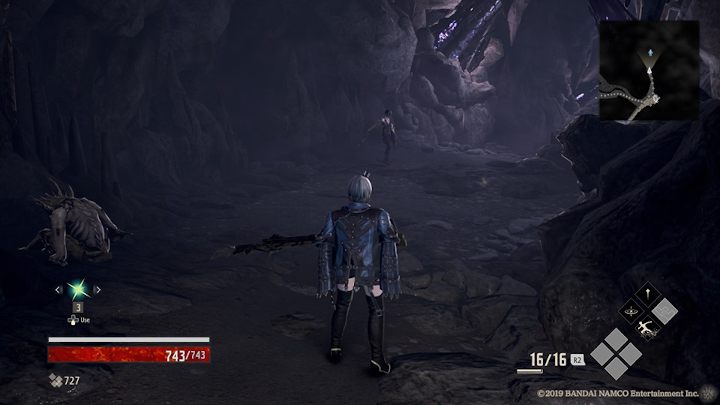 Pójdź kawałek dalej, spotkasz tam nieznajomego NPC, który oferuje pomoc, możesz oczywiście odmówić - Natural Cavern | Solucja Code Vein - Code Vein - poradnik do gry