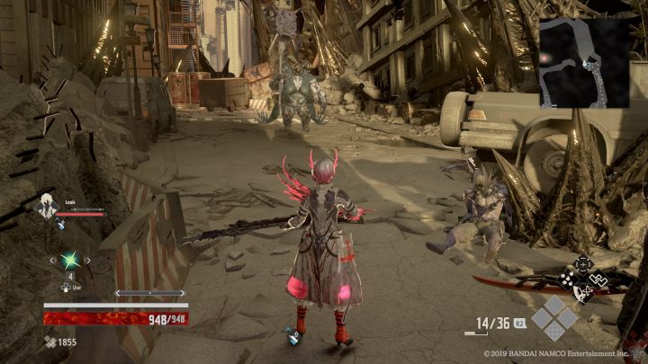 Idź naprzód, spotkasz tam psa po lewej stronie, oraz dużego przeciwnika - Parking Garage | Solucja Code Vein - Code Vein - poradnik do gry