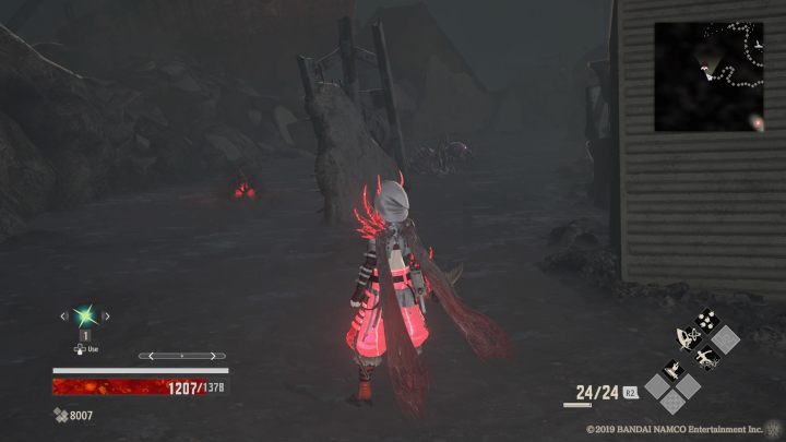 Potem skręć w lewo, znajdziesz tam małe pomieszczenie, w którym olbrzym pilnować będzie Atlas Vestige Part C - Hills of Deception | Solucja Code Vein - Code Vein - poradnik do gry