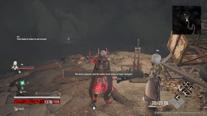 Wróć do Mistle i zejdź na dół, tam znajdziesz dźwignię, która obniża poziom wody na mapie - Hills of Deception | Solucja Code Vein - Code Vein - poradnik do gry