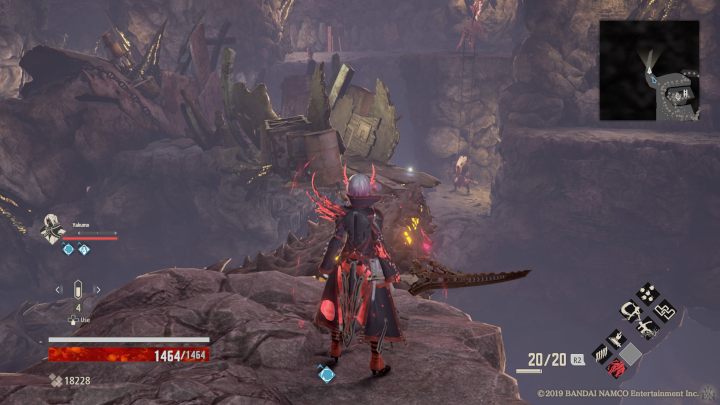 Wejdź ponownie na górę po drabinie, zeskocz z platformy i kieruj się do wąskiego przejścia (patrz screen) - Decayed Ship Interior | Solucja Code Vein - Code Vein - poradnik do gry