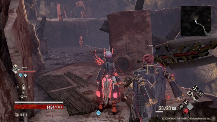 Kawałek dalej będziesz walczył z kilkoma przeciwnikami (jeden skrywa się za ścianą po prawej stronie) - Decayed Ship Interior | Solucja Code Vein - Code Vein - poradnik do gry