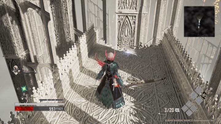 Zeskocz niżej na platformę i podnieś Queen Steel - Cathedral of the Sacred Blood | Solucja Code Vein - Code Vein - poradnik do gry